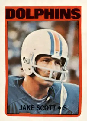 Jake Scott Miami Dolphins trading card from 1972 Topps #193 EX-MT