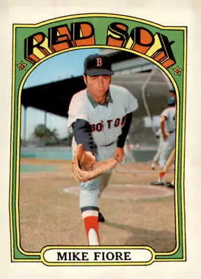 1972 Topps #199 Mike Fiore baseball card featuring Boston Red Sox player Mike Fiore