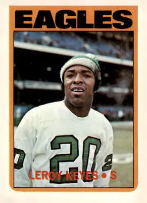 Leroy Keyes 1972 Topps #201 football card featuring classic design and Philadelphia Eagles