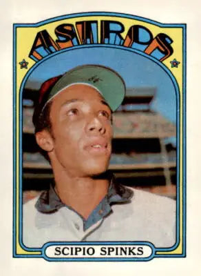 Scipio Spinks Houston Astros trading card from 1972 Topps #202
