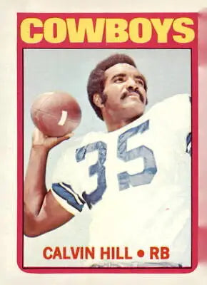 Calvin Hill Dallas Cowboys trading card from 1972 Topps #224 EX-MT