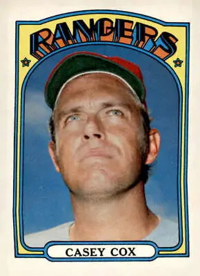 1972 Topps #231 Casey Cox baseball card featuring the player in action