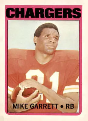 Mike Garrett football card 1972 Topps #241 featuring San Diego Chargers star player