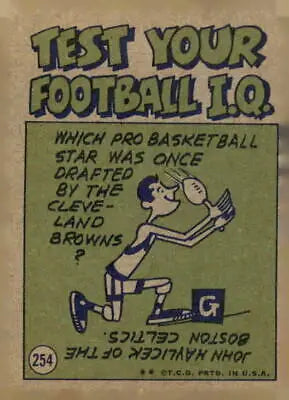 Vintage 1972 Topps John Hadl trading card showcasing sports trivia in EX-MT condition