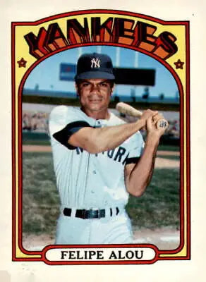 1972 Topps Felipe Alou baseball card showcasing a sports trading card of Felipe Alou