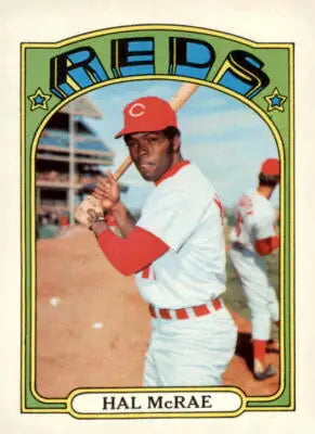 1972 Topps Hal McRae baseball card featuring Cincinnati Reds player in EX-MT condition