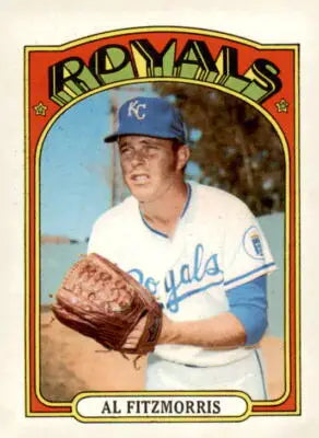 1972 Topps #349 Al Fitzmorris Kansas City Royals baseball card showing player image