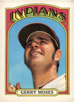 Gerry Moses baseball card 1972 Topps #356 Cleveland Indians player in EX-MT condition