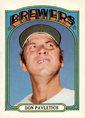 1972 Topps Don Pavletich sports trading card in excellent condition
