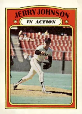 Jerry Johnson trading card from 1972 Topps #36 featuring San Francisco Giants player