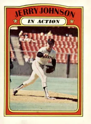 1972 Topps Jerry Johnson baseball card, a classic sports trading card for collectors