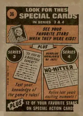 Vintage baseball card advertisement for 1972 Topps #36 Jerry Johnson San Francisco Giants trading card