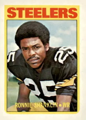 Ronnie Shanklin football card from 1972 Topps #37 featuring Ronnie Shanklin football memorabilia