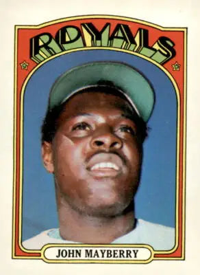 1972 Topps #373 John Mayberry Kansas City Royals baseball card in excellent condition