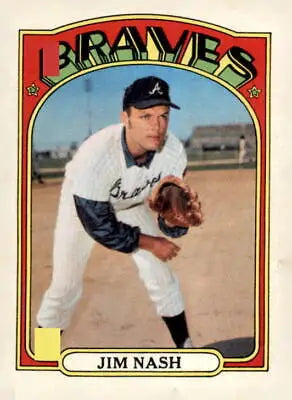 Jim Nash baseball card, 1972 Topps #401 collectible sports trading card