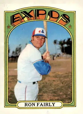Ron Fairly Montreal Expos player baseball card from 1972 Topps #405 in EX-MT condition