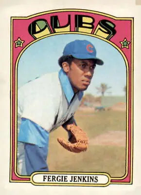 Fergie Jenkins baseball card from 1972 Topps #410 in excellent condition