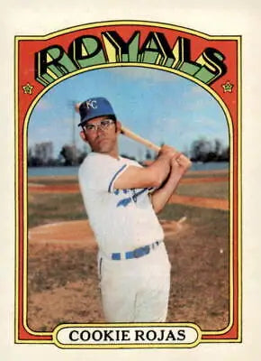 1972 Topps #415 Cookie Rojas trading card featuring Kansas City Royals player
