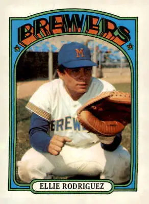 1972 Topps #421 Ellie Rodriguez trading card featuring Milwaukee Brewers player