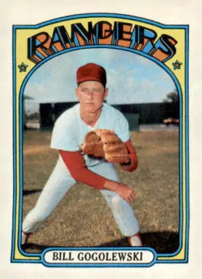 1972 Topps Bill Gogolewski baseball card featuring Texas Rangers trading card image