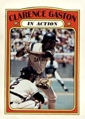 Clarence Gaston baseball card from 1972 Topps #432 featuring San Diego Padres player