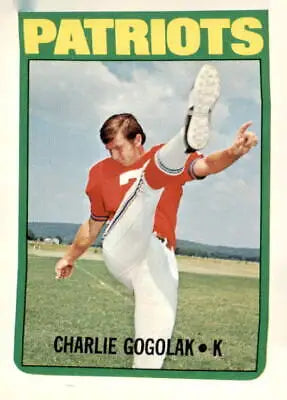 1972 Topps #44 Charlie Gogolak trading card in EX-MT condition for collectors