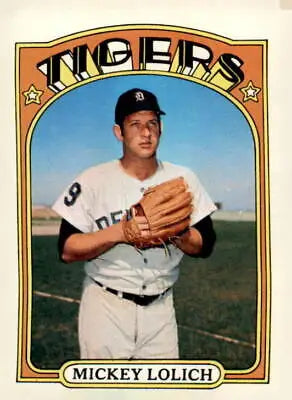 Mickey Lolich baseball card from 1972 Topps #450 featuring the iconic pitcher