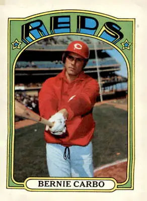 1972 Topps #463 Bernie Carbo baseball card showcasing Cincinnati Reds sports trading collectible
