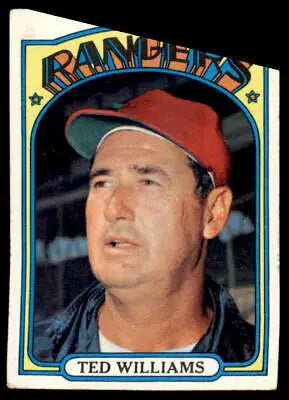 1972 Topps #510 Ted Williams baseball card featuring iconic Ted Williams baseball memorabilia