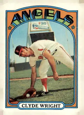 Clyde Wright baseball card from 1972 Topps, a great addition to any sports trading card collection