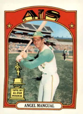 Angel Mangual trading card from 1972 Topps #62 showcasing Angel Mangual baseball card