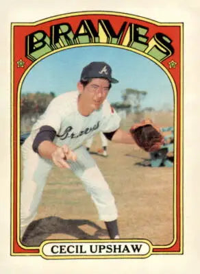 Cecil Upshaw baseball card from 1972 Topps #74 showcasing Cecil Upshaw baseball player