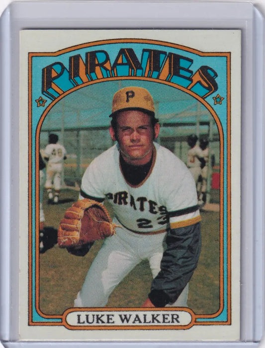 1972 Topps Baseball card featuring Luke Walker of the Pittsburgh Pirates