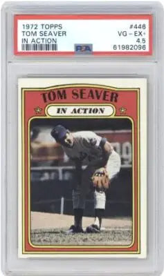 Graded 1972 Topps Tom Seaver baseball card in PSA 4.5, iconic Topps Tom Seaver image