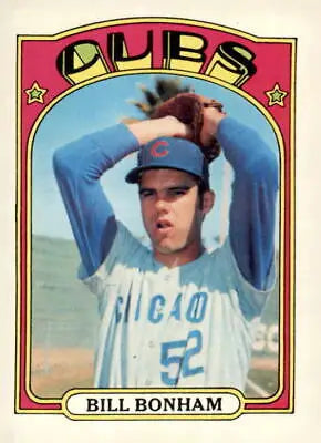 1972 Topps Bill Bonham trading card featuring Cubs #29 in EX-MT condition