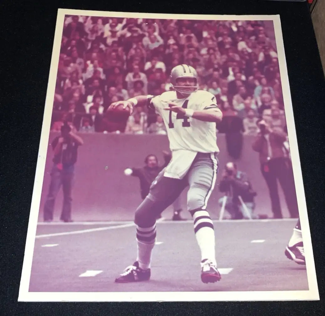 1973 Craig Morton Dave Campbell’s Magazine Dallas Cowboys 8x10 Proof Board Photo