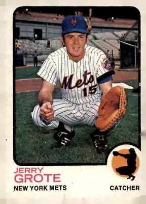 1973 Topps #113 Jerry Grote trading card featuring New York Mets legend