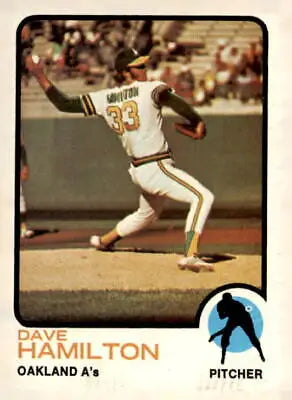 1973 Topps #214 Dave Hamilton EX-MT trading card featuring Dave Hamilton sports image