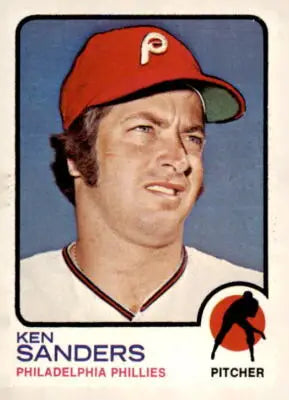 Ken Sanders baseball card from 1973 Topps #246 featuring Ken Sanders player