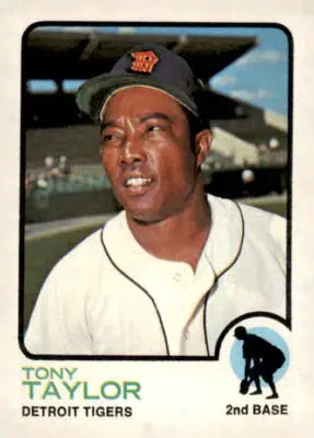 1973 Topps Tony Taylor baseball card featuring Tony Taylor baseball memorabilia