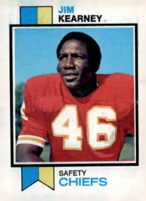 1973 Topps Jim Kearney Kansas City Chiefs trading card in mint condition