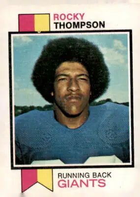 Rocky Thompson trading card from 1973 Topps #441 featuring Rocky Thompson football card