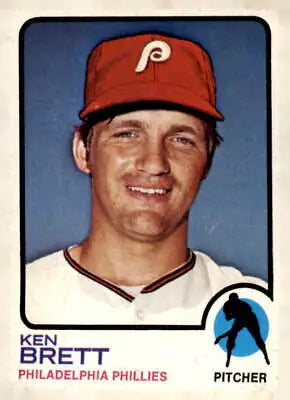 Ken Brett baseball card from 1973 Topps #444 ideal for sports trading enthusiasts