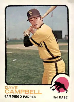 Vintage 1973 Topps #488 Dave Campbell sports trading card in EX-MT condition