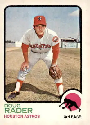 Doug Rader trading card from the 1973 Topps set, grade EX-MT