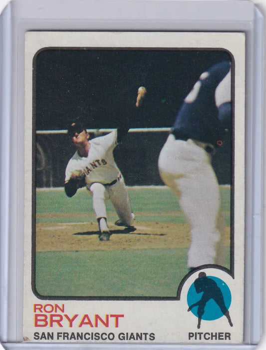 1973 Topps Baseball card featuring Ron Bryant of the San Francisco Giants