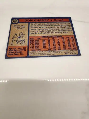 Vintage Don Chaney trading card from 1974-75 Topps - #133 Don Chaney collectible