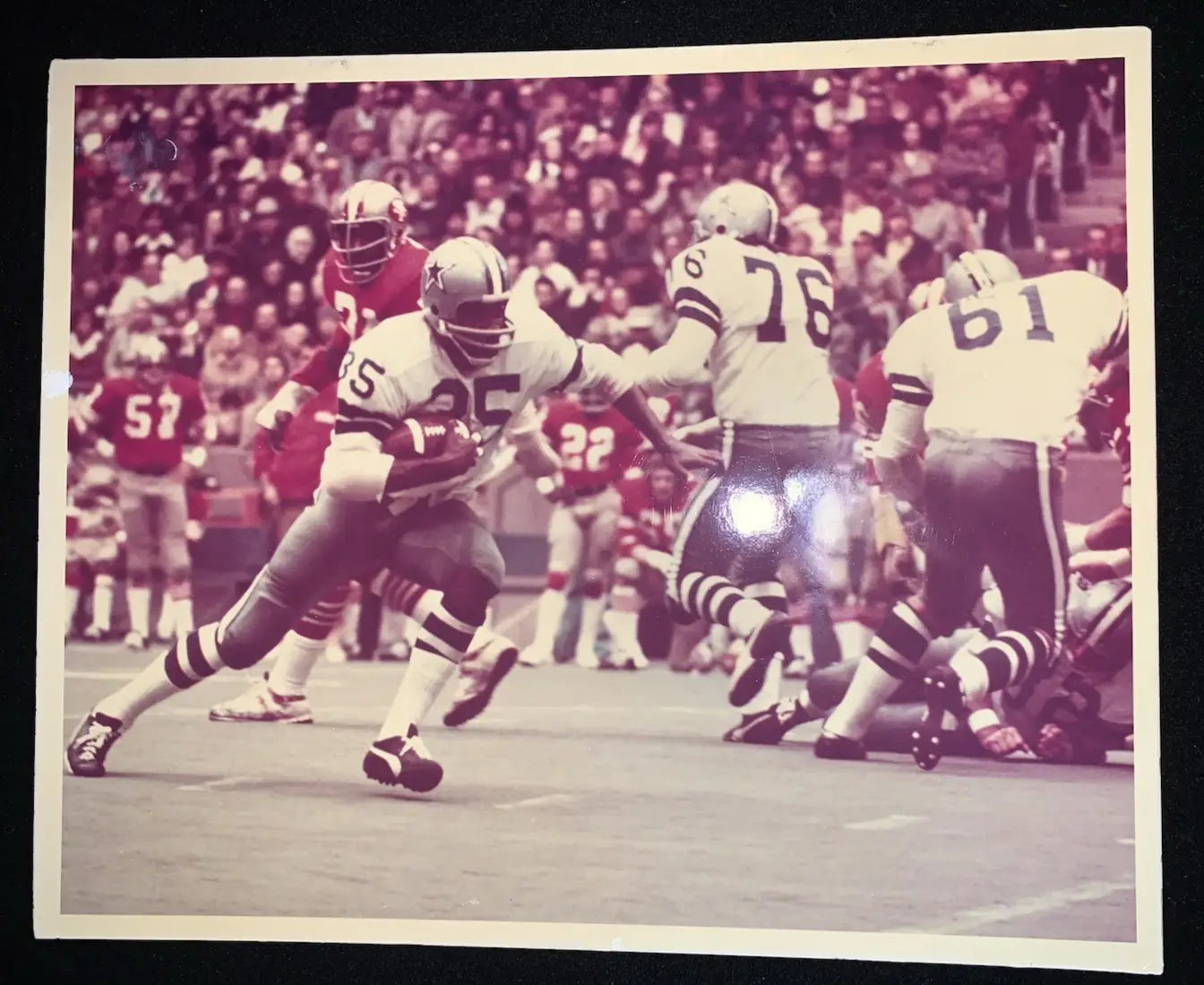 1974 Calvin Hill Dave Campbell’s Magazine Dallas Cowboys 8x10 Proof Board Photo
