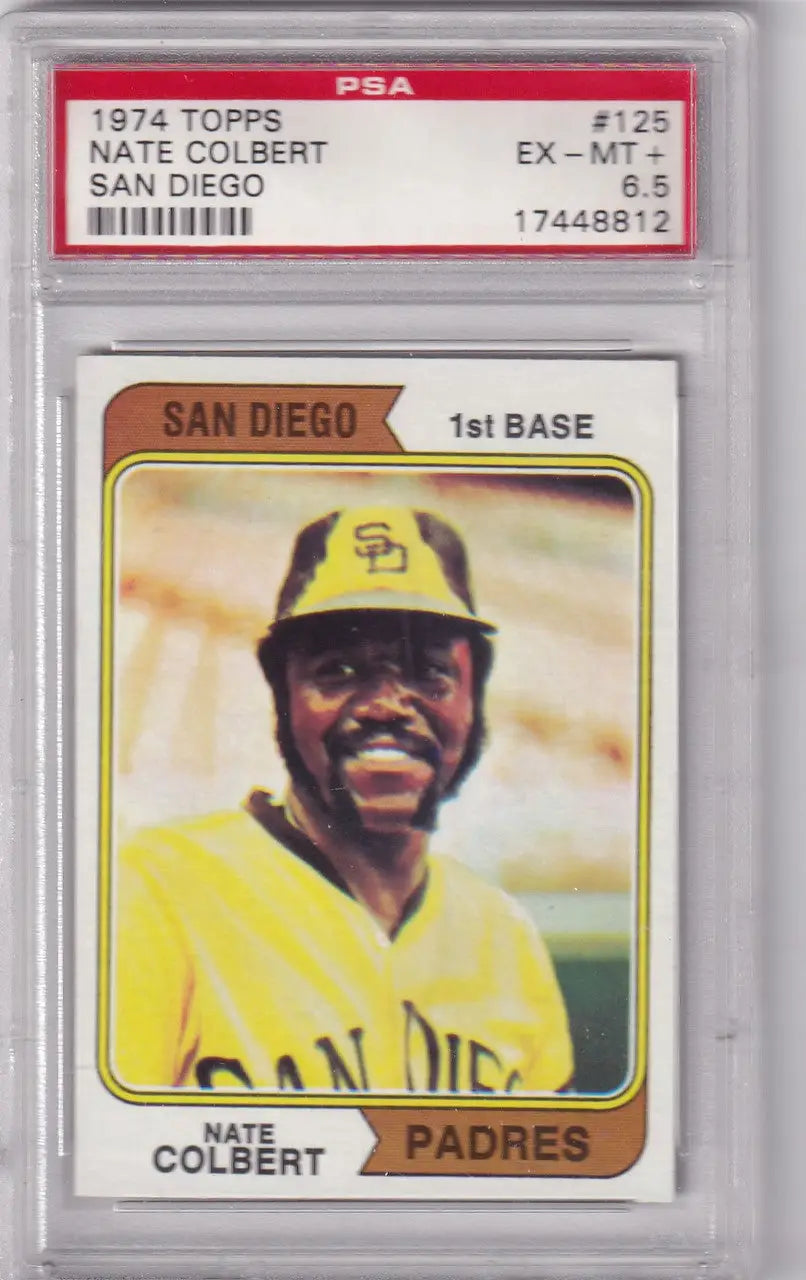 Graded 1974 Topps Nate Colbert PSA 6.5 San Diego Padres baseball card