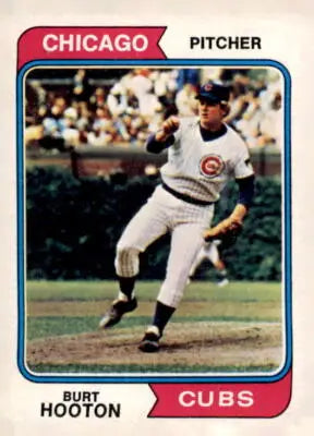 Vintage Burt Hooton baseball card from 1974 Topps #378 featuring Burt Hooton of the Dodgers